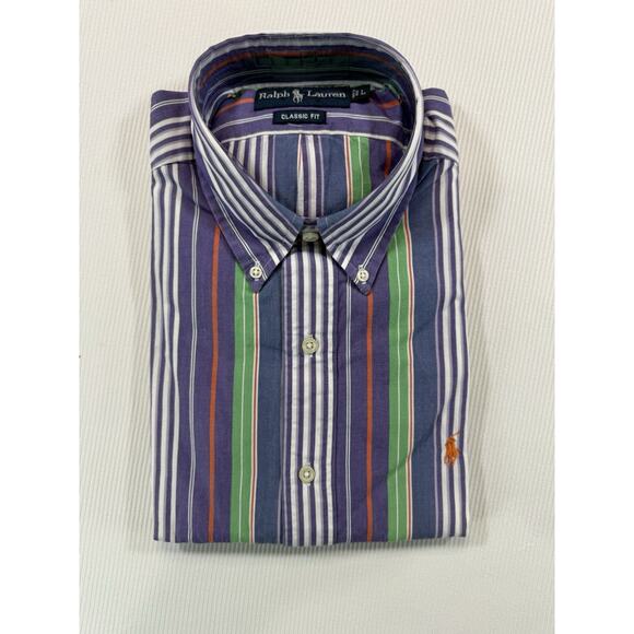 Ralph Lauren Other - Ralph Lauren Classic Fit Button Down Shirt Large Stripe Cotton Pony
